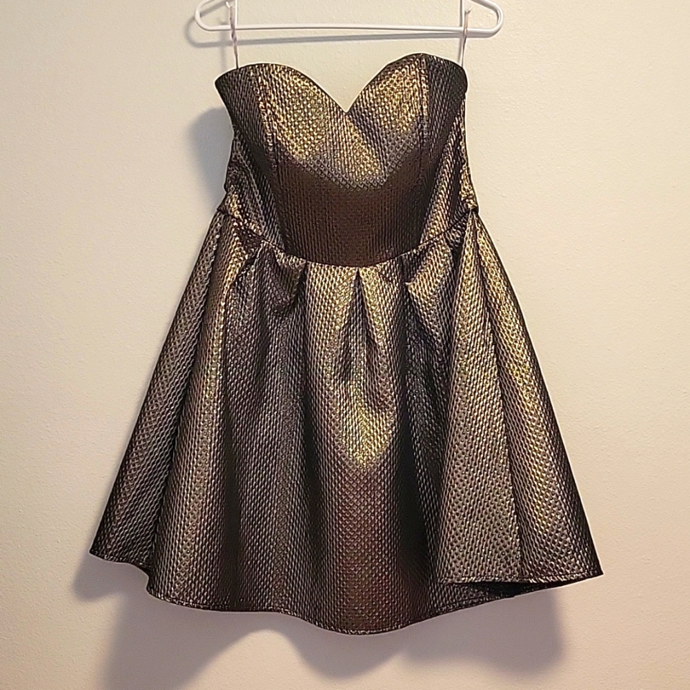 Charlotte Russe Strapless Code Glam Squad Dress